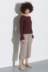 Pantaloni fantasia check modello crop - 4