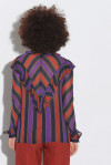 Blusa multiriga con rouches - 2