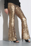 Pantaloni a zampa full paillettes - 3