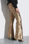 Pantaloni a zampa full paillettes - 2