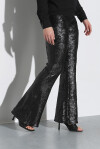 Pantaloni a zampa full paillettes - 4