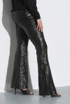 Pantaloni a zampa full paillettes - 2