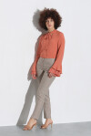 Check patterned wool trousers - 4