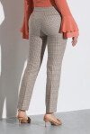 Check patterned wool trousers - 3