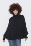 Wool and cashmere blend knitted cape - 3