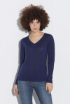 Maglia scollo a V in pura lana merinos - 4