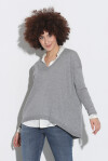 Maglione scollo a V modello over - 1