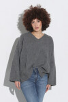 Maglione scollo a V in lana merinos extrafine - 1
