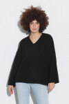 Maglione scollo a V in lana merinos extrafine - 4