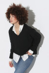 Box model V-neck sweater - 3