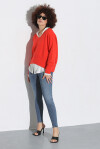 Box model V-neck sweater - 4