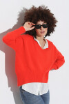 Box model V-neck sweater - 3