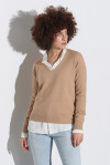 V-neck sweater in mixed wool and cashmere - 3
