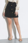 Minigonna in tweed lurex - 1