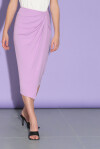 Midi skirt with gathered pattern - 2
