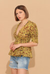 Macula print ramie blouse - 3