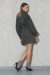 Laminated striped dress - 4