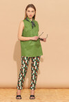 Camicia smanicata in voile di cotone - 3