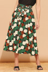 Macro polka dot pleated skirt - 4