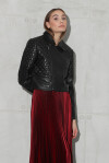 Quilted faux leather jacket - 2