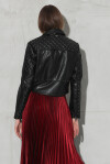 Quilted faux leather jacket - 4