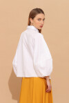 Cotton shirt with puff sleeves - 4