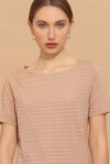 Striped boat neck sweater - 4