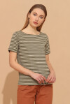 Striped boat neck sweater - 3