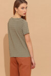 Striped boat neck sweater - 4