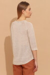 Maglia girocollo in lino con links - 2