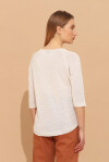 Maglia girocollo in lino con links - 2