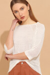 Maglia girocollo in lino con links - 4