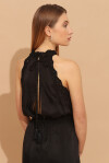 Midi wrap dress in habutai - 4