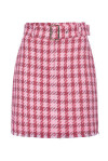 Mini skirt in macrocheck mat - 1