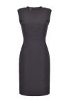 Sheath dress with golden buttons - 1