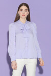 Blusa con fusciacca al collo - 4