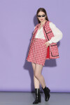 Blusa fluida jacquard chevron con rouches - 3