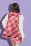 Gilet in stuoia macrocheck - 2