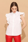 Sleeveless shirt with ruffles - 3