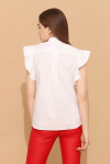 Sleeveless shirt with ruffles - 2