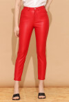 Skinny leather effect trousers - 4