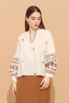 Blusa con decorazioni etniche - 1