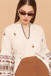 Blusa con decorazioni etniche - 4