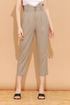 High-waisted trousers with buttons - 3