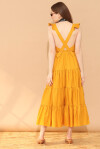 Vestito lungo a balze in cotone - 3