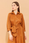 Vestito chemisier in cotone con cintura - 3
