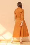 Cotton shirt dress with belt - 4