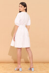 Dress with flounced skirt and belt - 2