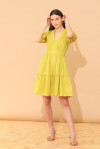 Dress with flounced skirt and belt - 3