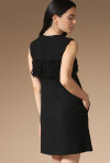 Tweed sheath dress with fringes - 4